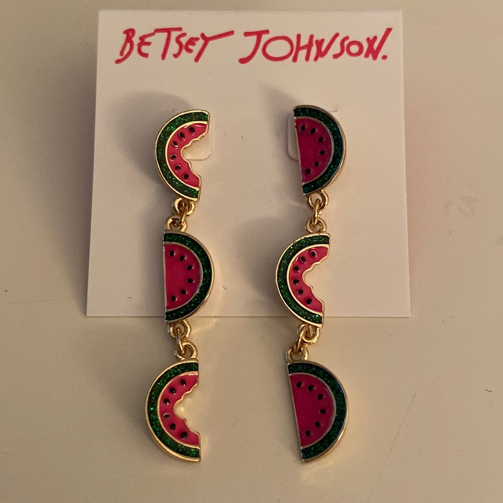 Betsey Johnson watermelon earrings